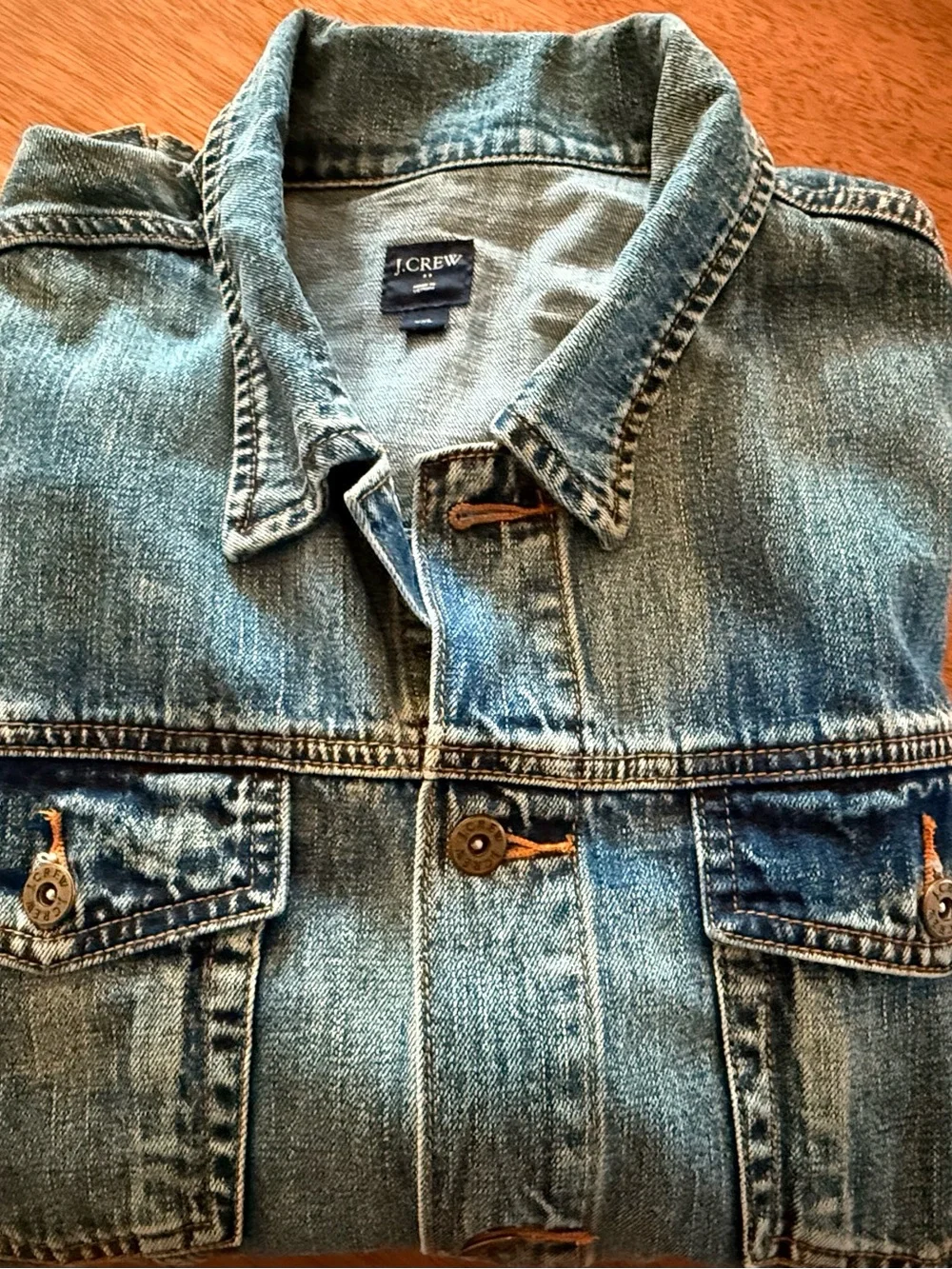 J. Crew Medium Blue Trucker Jacket, Men’s XXL